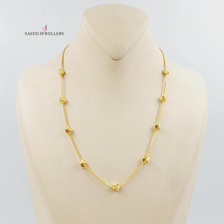 21K عقد طابات-مجوهرات الشيخ سعيد-Saeed Jewelry 