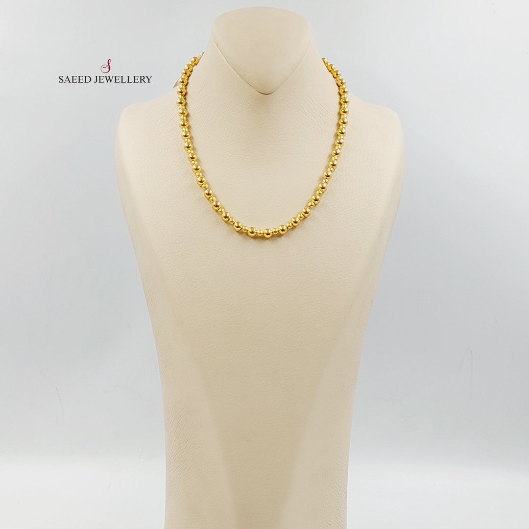 21K Gold Balls Necklace by Saeed Jewelry - Image 10