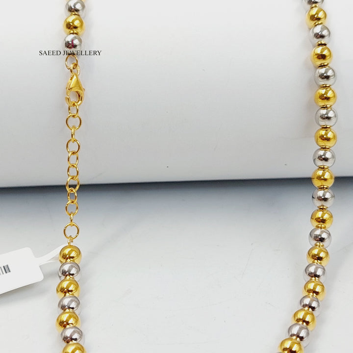 21K Gold Balls Necklace by Saeed Jewelry - Image 3