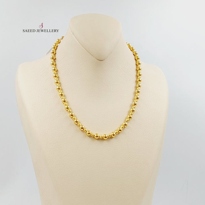 21K Gold Balls Necklace by Saeed Jewelry - Image 2