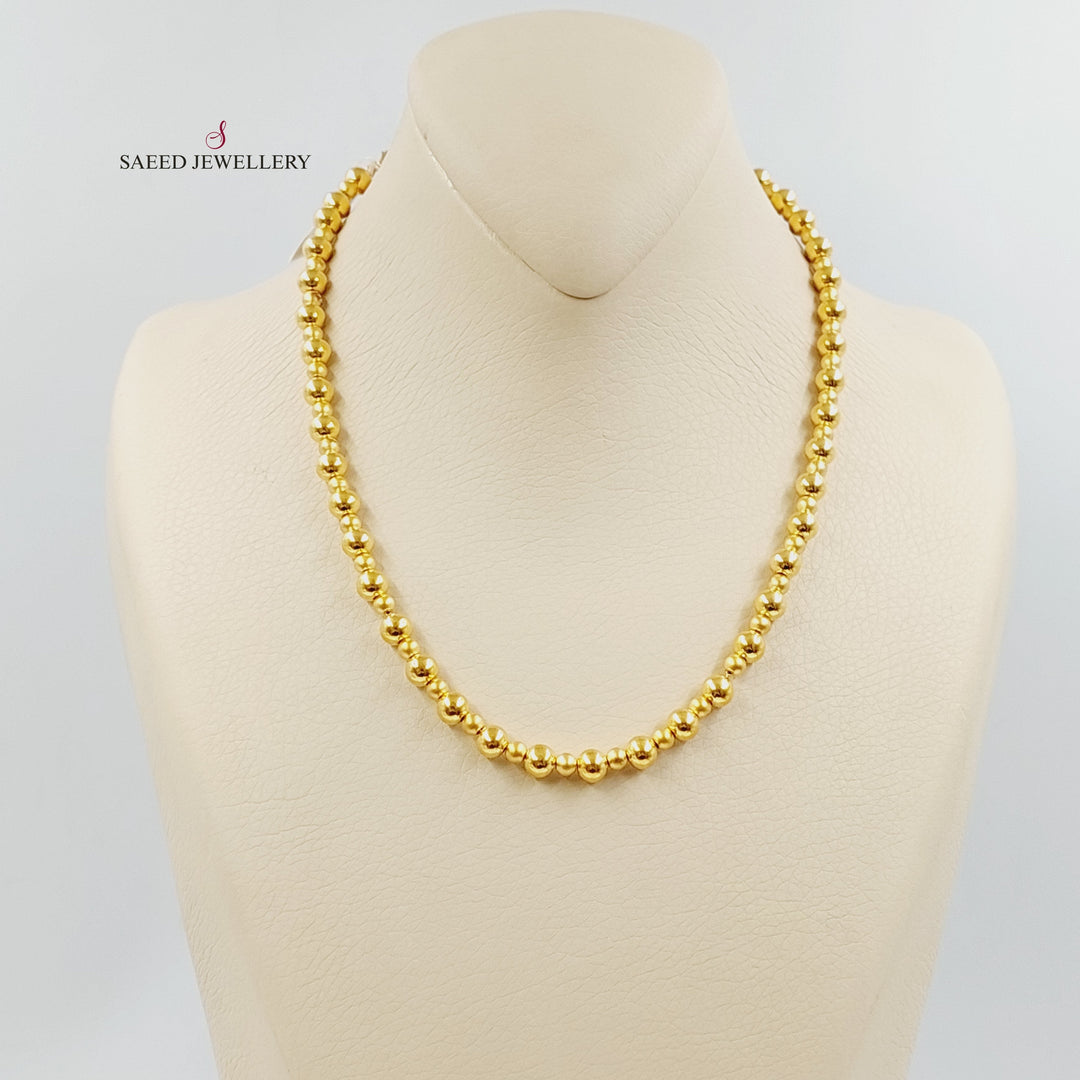 21K Gold Balls Necklace by Saeed Jewelry - Image 12