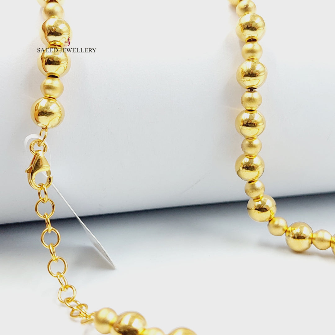 21K Gold Balls Necklace by Saeed Jewelry - Image 9