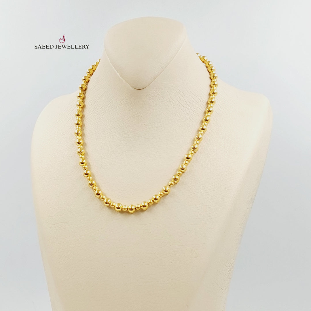 21K Gold Balls Necklace by Saeed Jewelry - Image 8