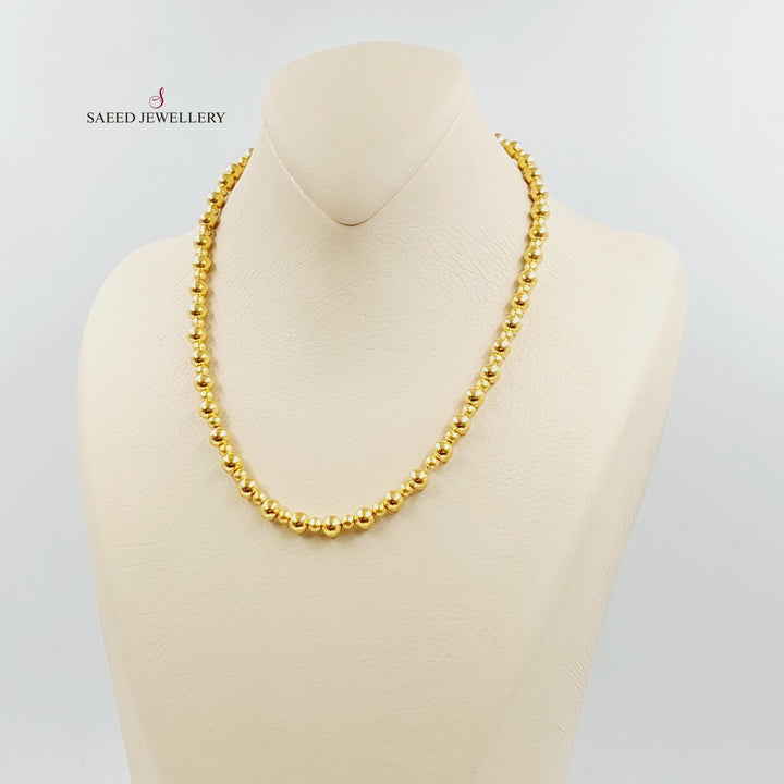 21K Gold Balls Necklace by Saeed Jewelry - Image 8