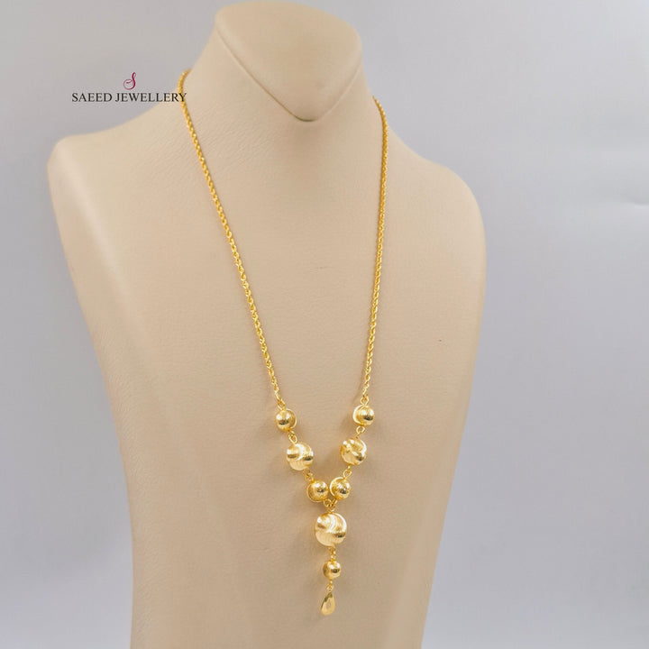 Balls Necklace Made of 21K Gold by Saeed Jewelry 