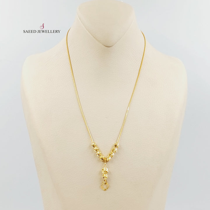 21K عقد طابات-مجوهرات الشيخ سعيد-Saeed Jewelry 
