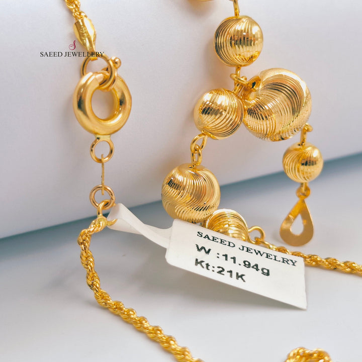 Balls Necklace Made of 21K Gold by Saeed Jewelry 