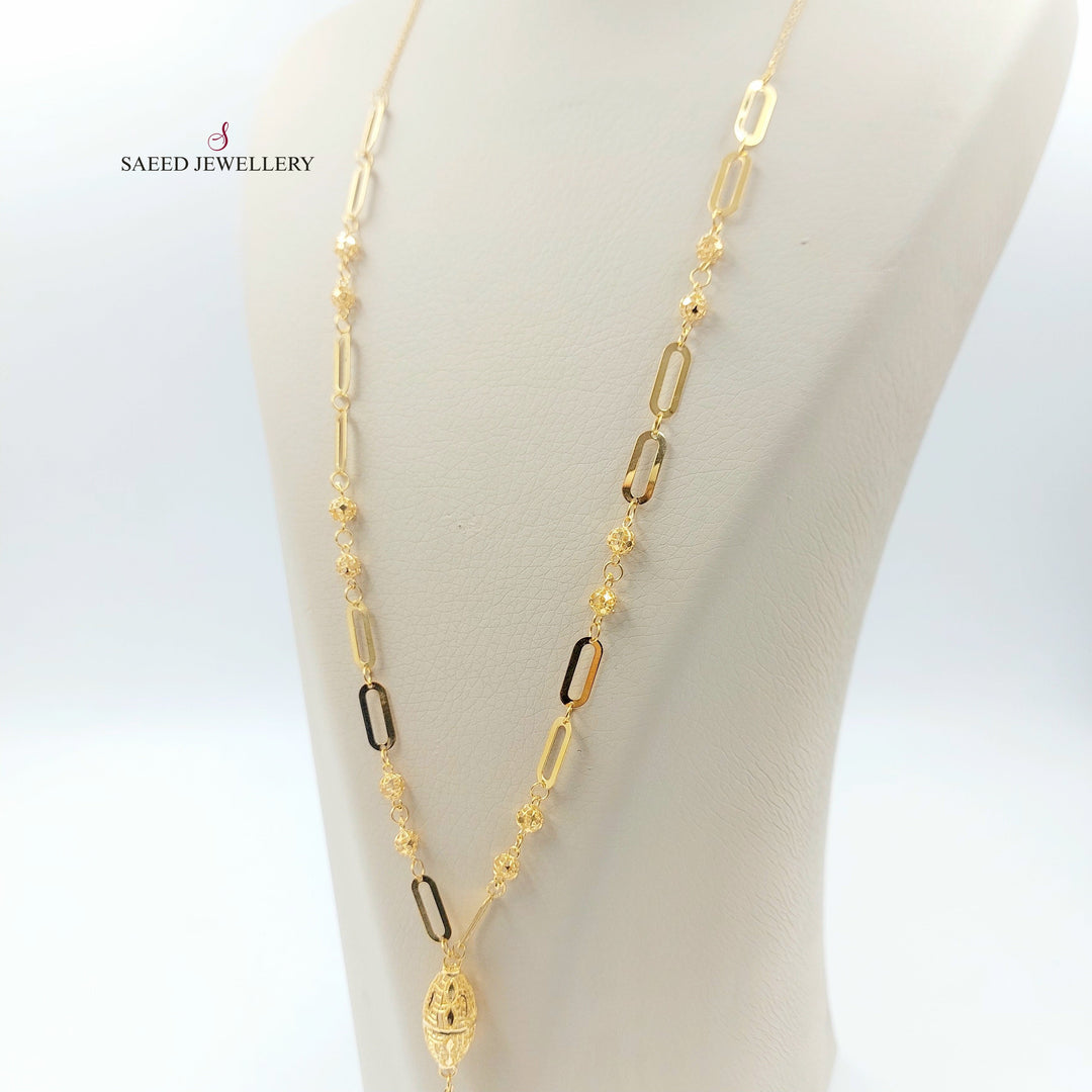 Balls Necklace Made of 21K Gold by Saeed Jewelry 
