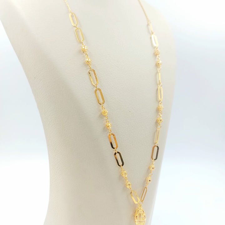Balls Necklace Made of 21K Gold by Saeed Jewelry 