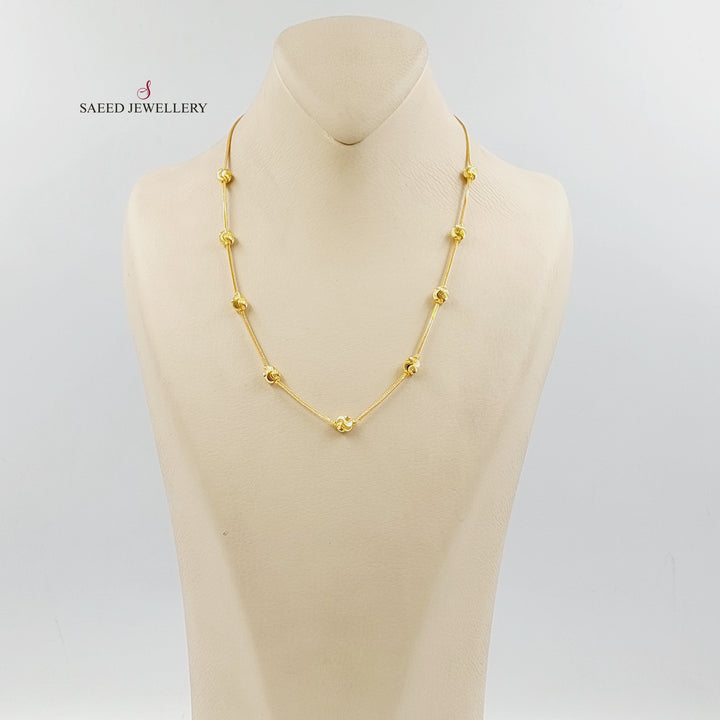 21K عقد طابات-مجوهرات الشيخ سعيد-Saeed Jewelry 