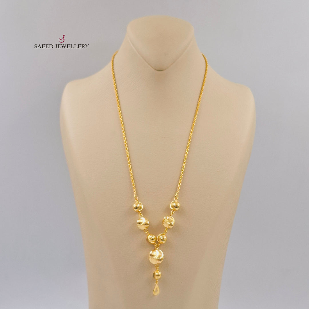 Balls Necklace Made of 21K Gold by Saeed Jewelry 