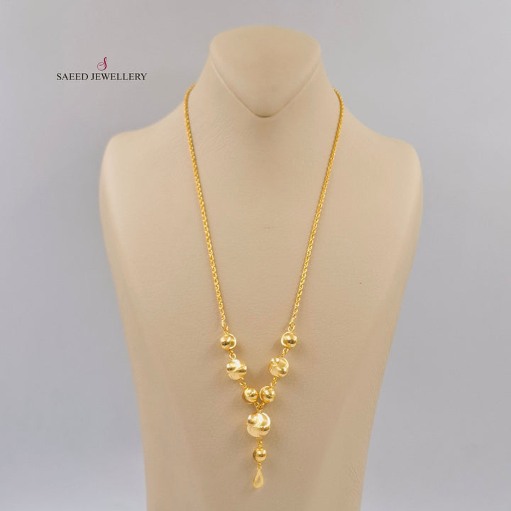 Balls Necklace Made of 21K Gold by Saeed Jewelry 