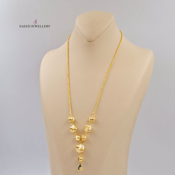 Balls Necklace Made of 21K Gold by Saeed Jewelry 