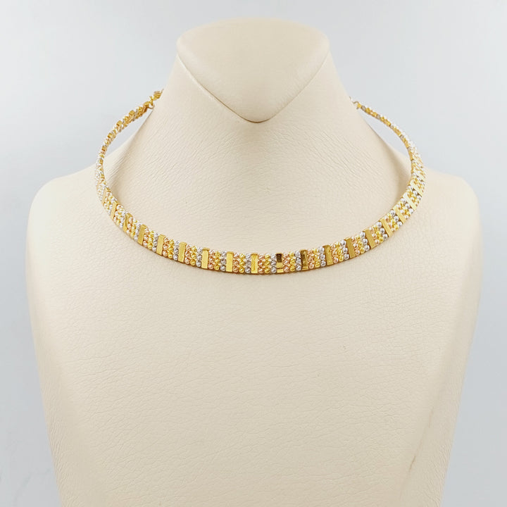 21K Gold Choker Necklace by Saeed Jewelry - Image 3