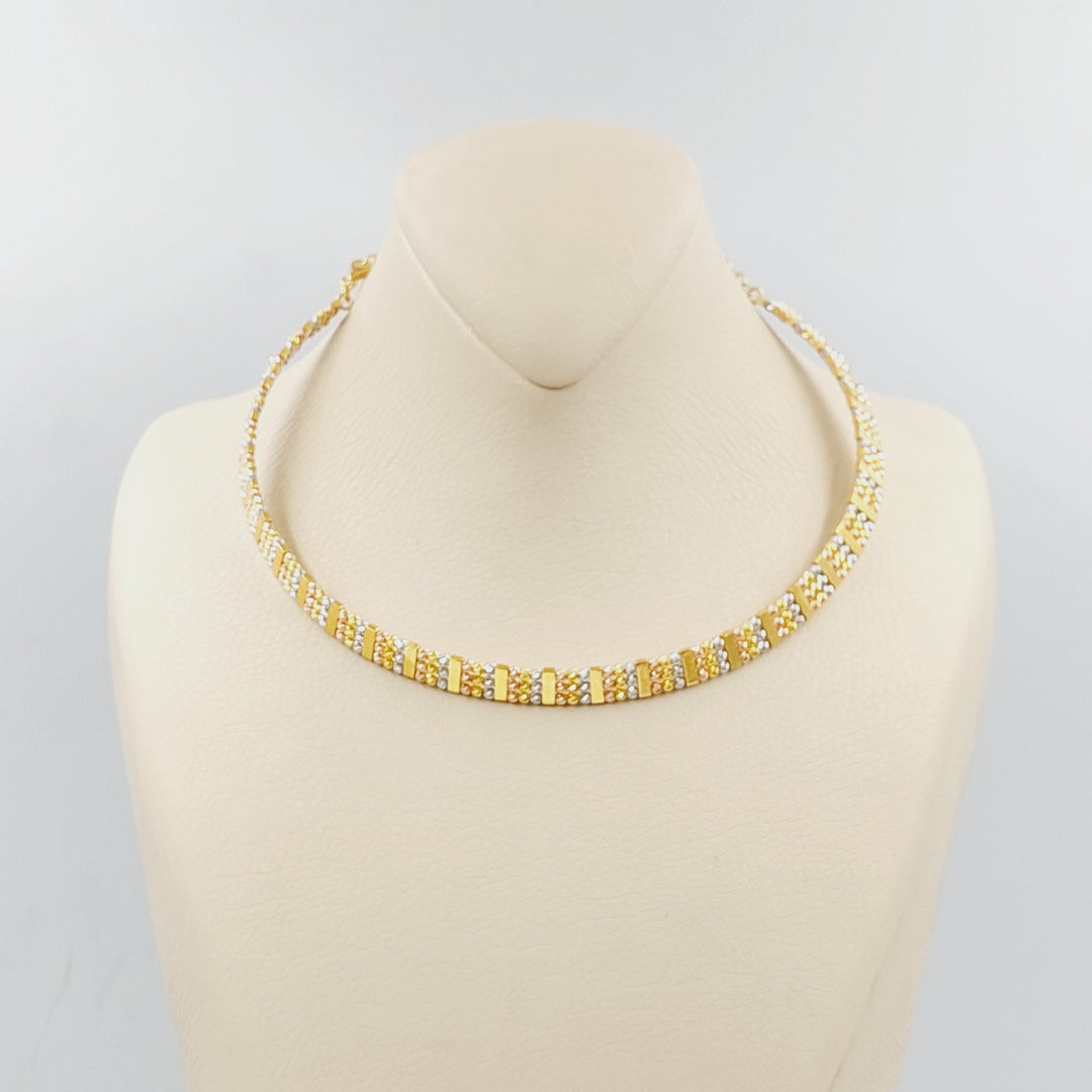 21K Gold Choker Necklace by Saeed Jewelry - Image 4