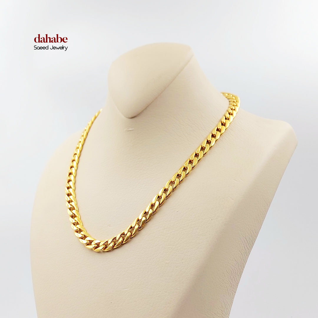 21K عقد جنزير-مجوهرات الشيخ سعيد-Saeed Jewelry 