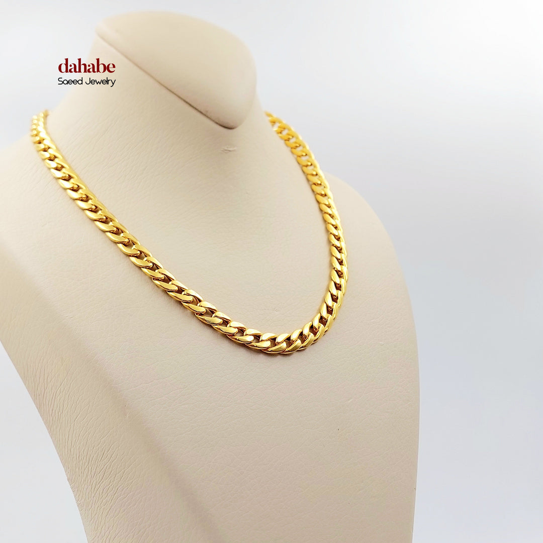 21K عقد جنزير-مجوهرات الشيخ سعيد-Saeed Jewelry 