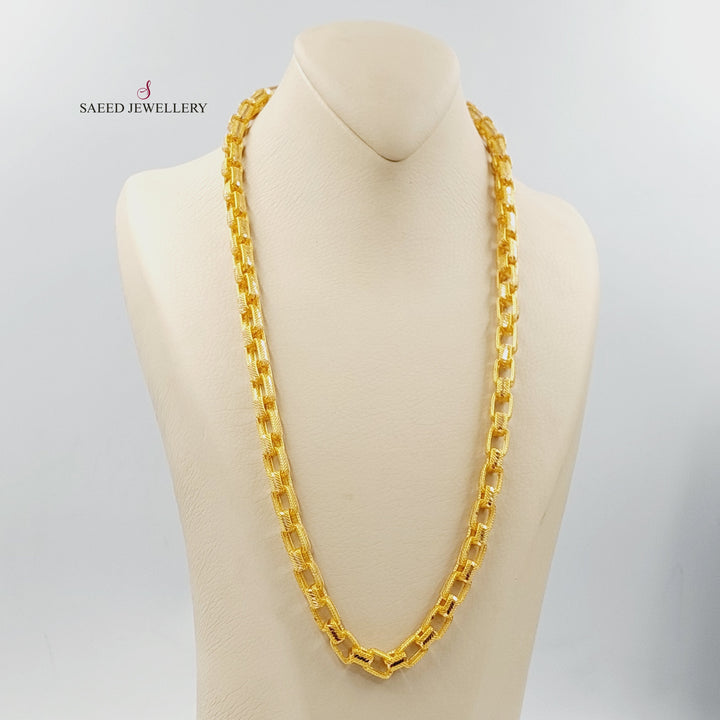 21K Gold Cuban Links Necklace by Saeed Jewelry - Image 4