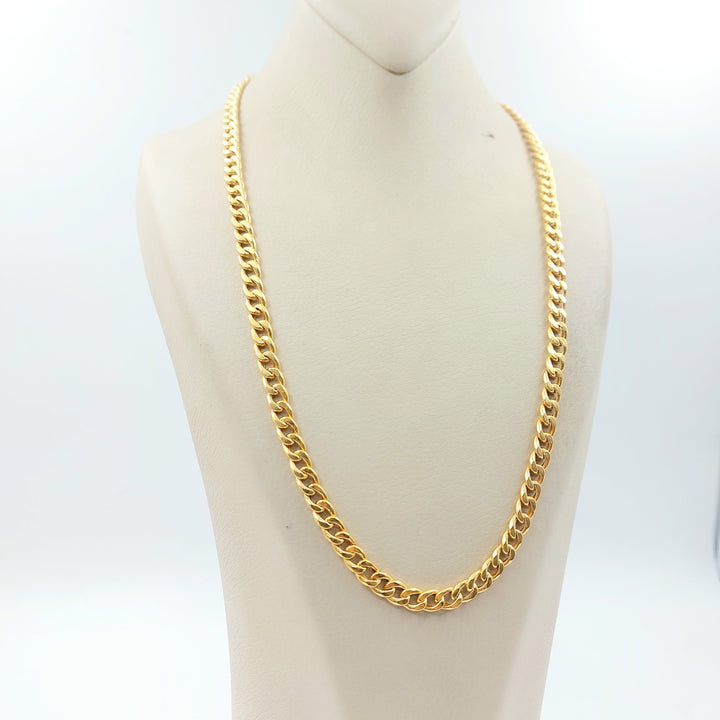 Cuban Links Necklace Made of 21K Gold by Saeed Jewelry 