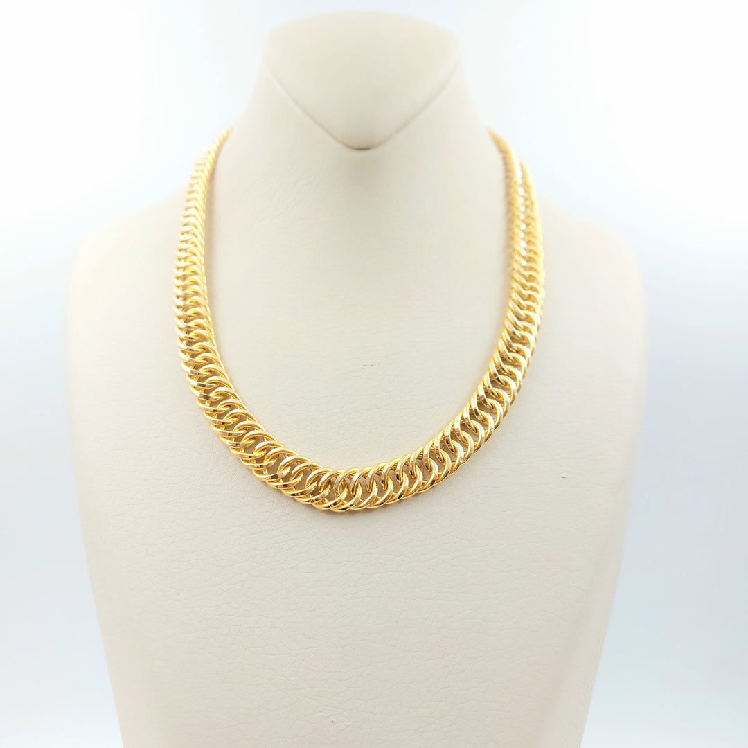 Cuban Links Necklace Made of 21K Gold by Saeed Jewelry 
