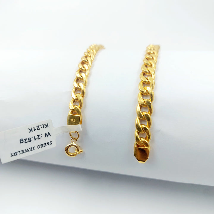 Cuban Links Necklace Made of 21K Gold by Saeed Jewelry 