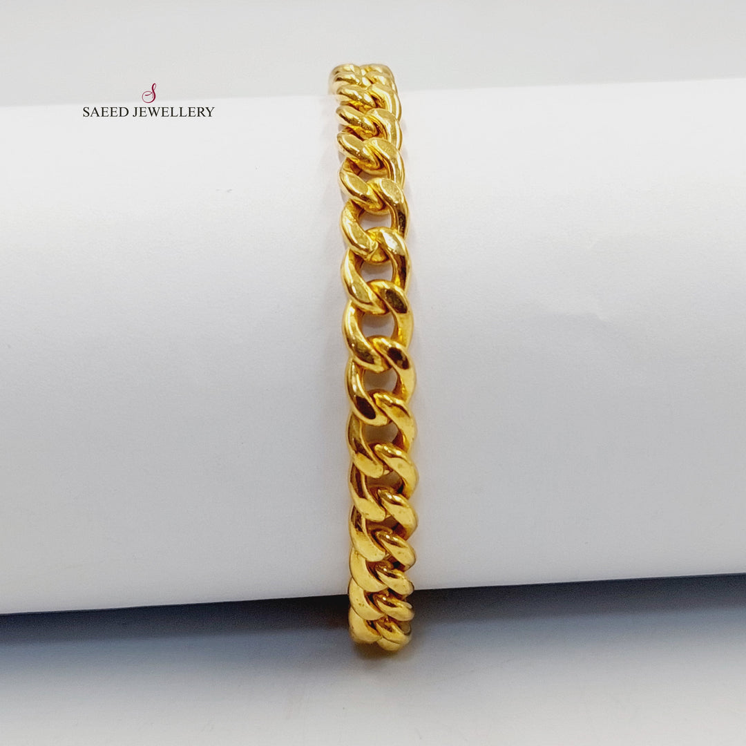 21K Gold Cuban Links Bracelet by Saeed Jewelry - Image 1