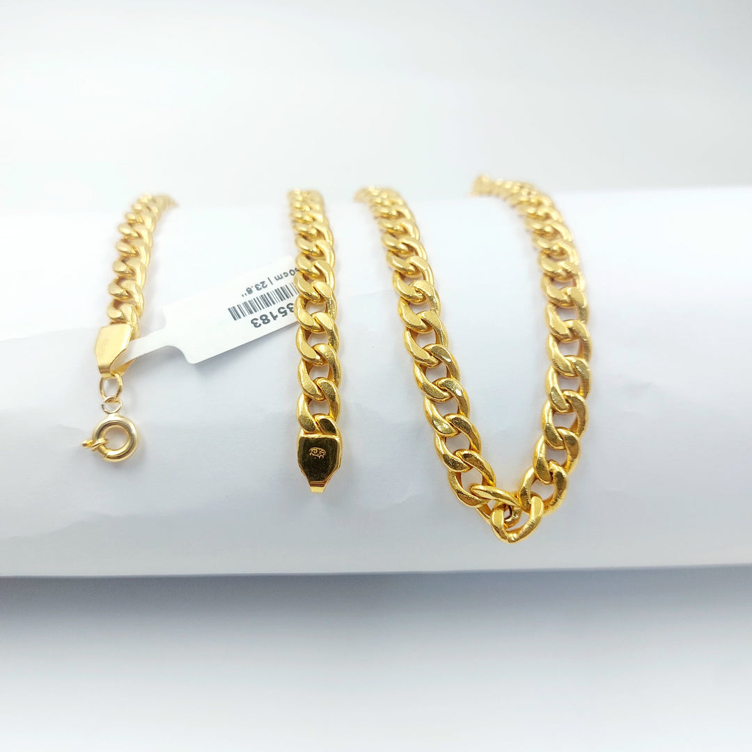 Cuban Links Necklace Made of 21K Gold by Saeed Jewelry 