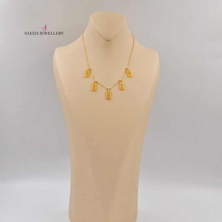 Dandash Ounce Necklace Made of 21K Gold by Saeed Jewelry 