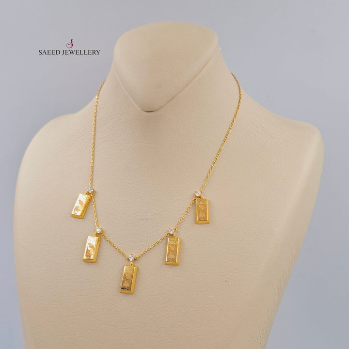 Dandash Ounce Necklace Made of 21K Gold by Saeed Jewelry 