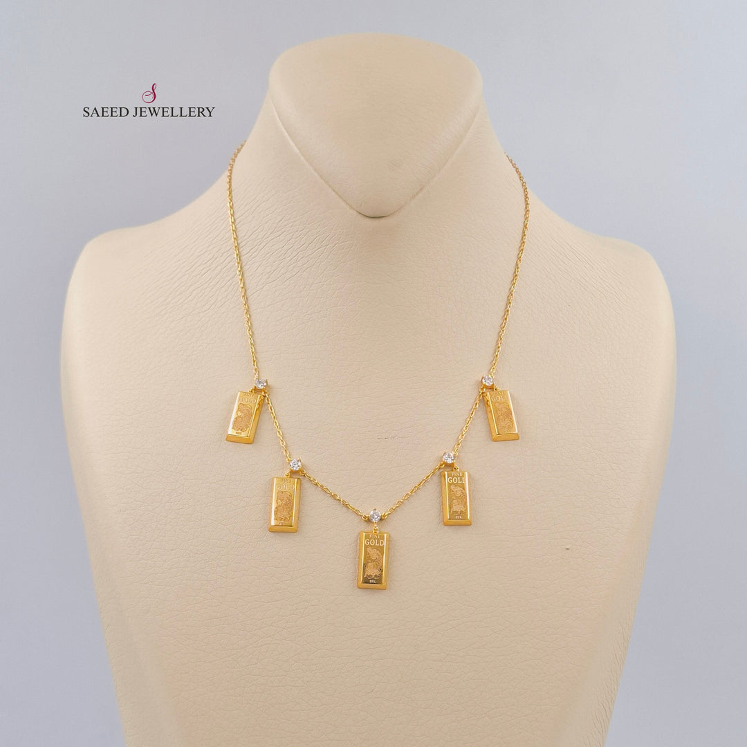 Dandash Ounce Necklace Made of 21K Gold by Saeed Jewelry 