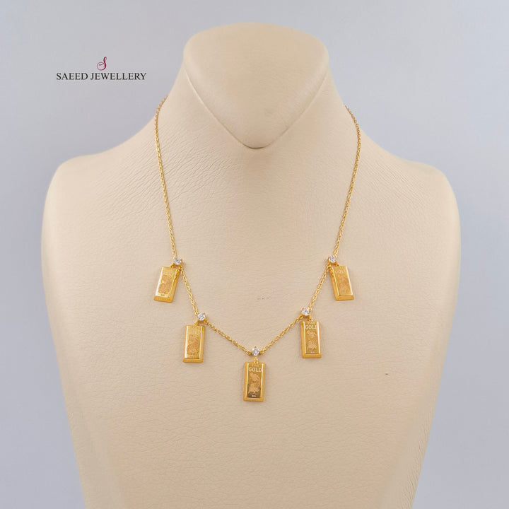 Dandash Ounce Necklace Made of 21K Gold by Saeed Jewelry 