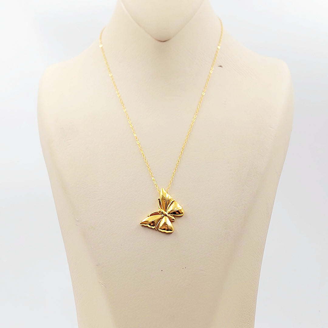 21K عقد فراشة اكسترا-مجوهرات الشيخ سعيد-Saeed Jewelry 