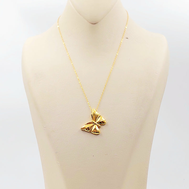 21K عقد فراشة اكسترا-مجوهرات الشيخ سعيد-Saeed Jewelry 
