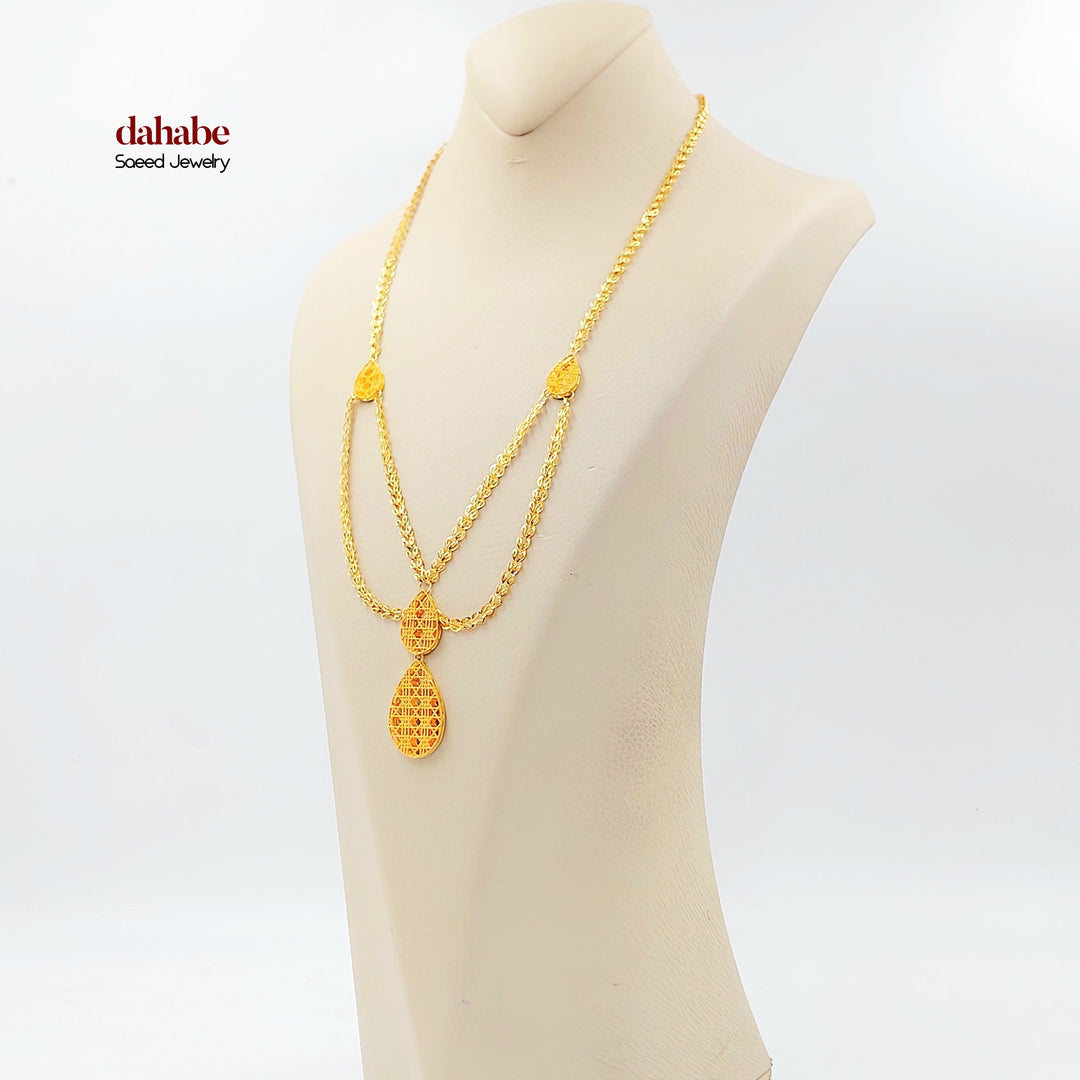 21K عقد اكسترا-مجوهرات الشيخ سعيد-Saeed Jewelry 