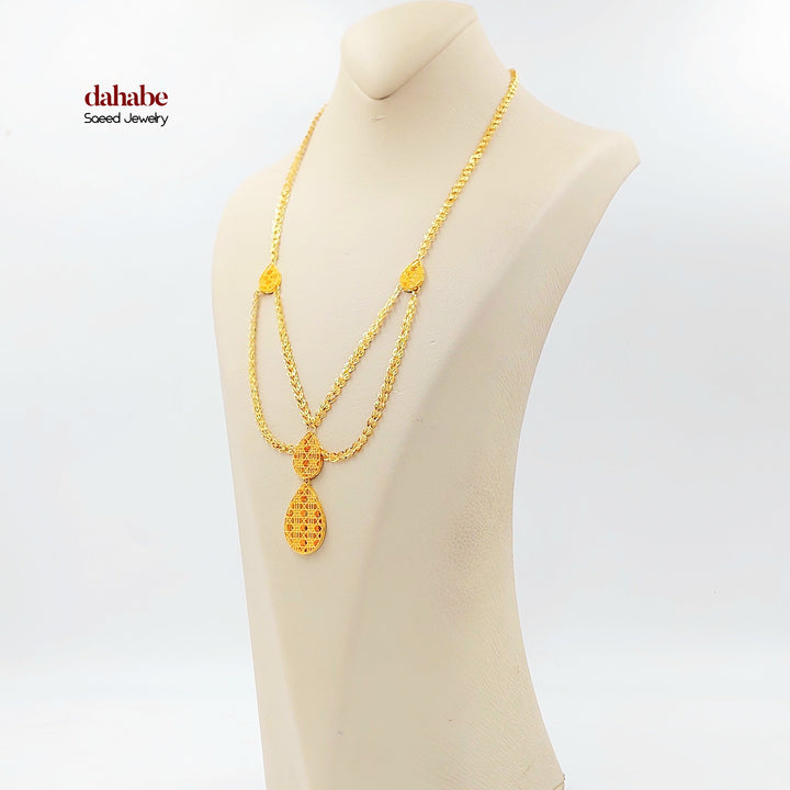 21K عقد اكسترا-مجوهرات الشيخ سعيد-Saeed Jewelry 
