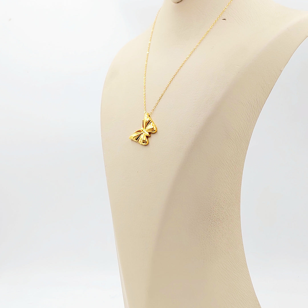 21K عقد فراشة اكسترا-مجوهرات الشيخ سعيد-Saeed Jewelry 