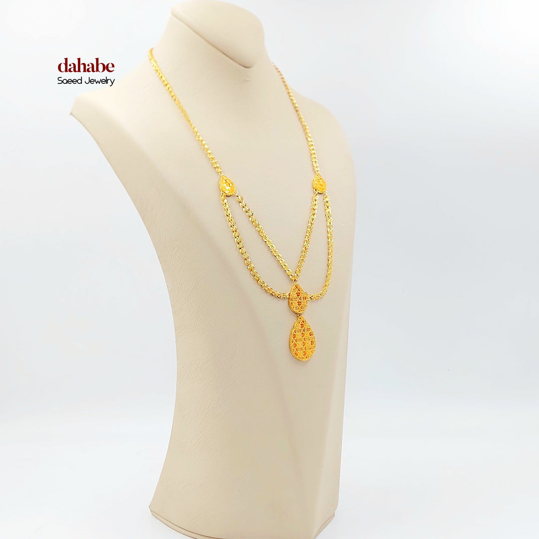 21K عقد اكسترا-مجوهرات الشيخ سعيد-Saeed Jewelry 