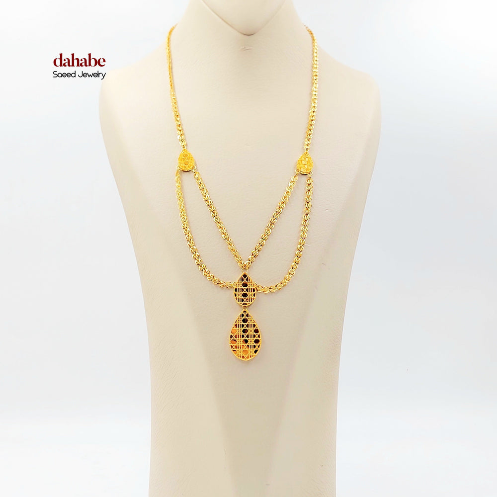 21K عقد اكسترا-مجوهرات الشيخ سعيد-Saeed Jewelry 