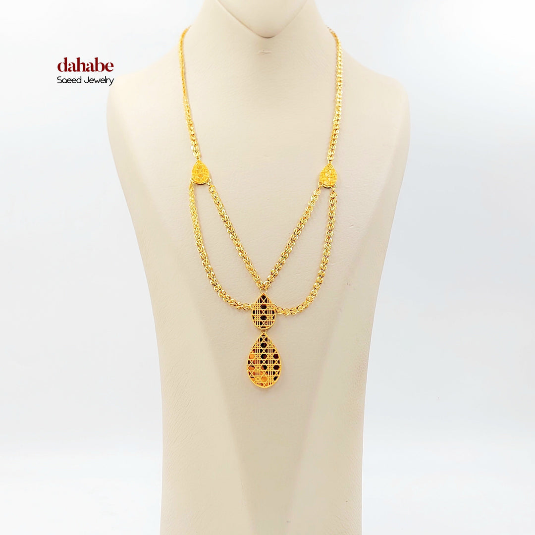 21K عقد اكسترا-مجوهرات الشيخ سعيد-Saeed Jewelry 