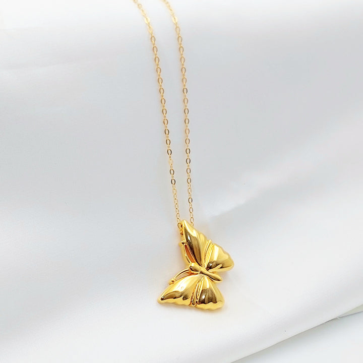 21K عقد فراشة اكسترا-مجوهرات الشيخ سعيد-Saeed Jewelry 