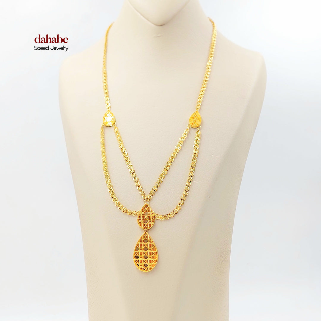 21K عقد اكسترا-مجوهرات الشيخ سعيد-Saeed Jewelry 