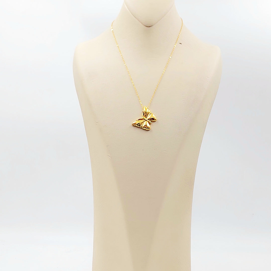21K عقد فراشة اكسترا-مجوهرات الشيخ سعيد-Saeed Jewelry 