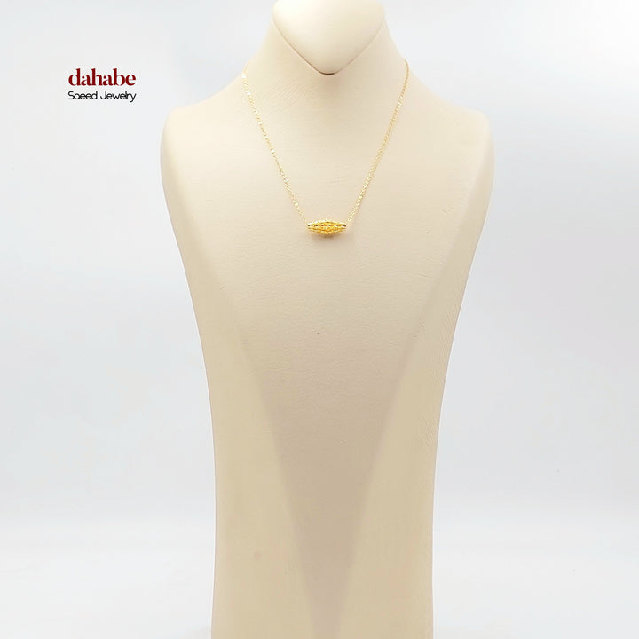 21K Gold Filigree Olive Bead Necklace