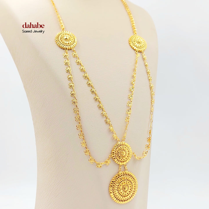 21K عقد اكسترا-مجوهرات الشيخ سعيد-Saeed Jewelry 