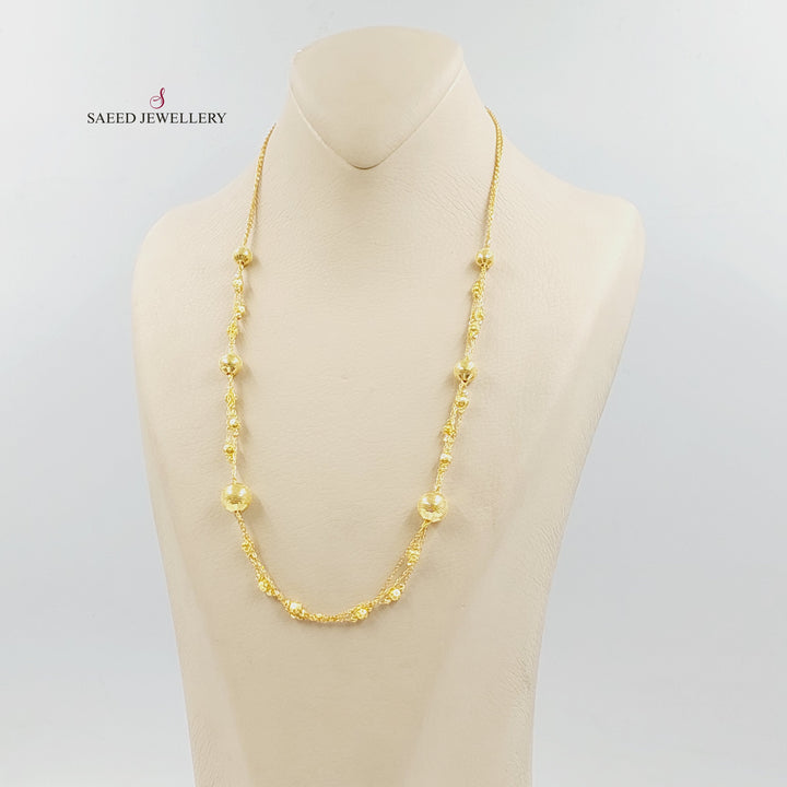 Deluxe Balls Necklace Made of 21K Gold by Saeed Jewelry 