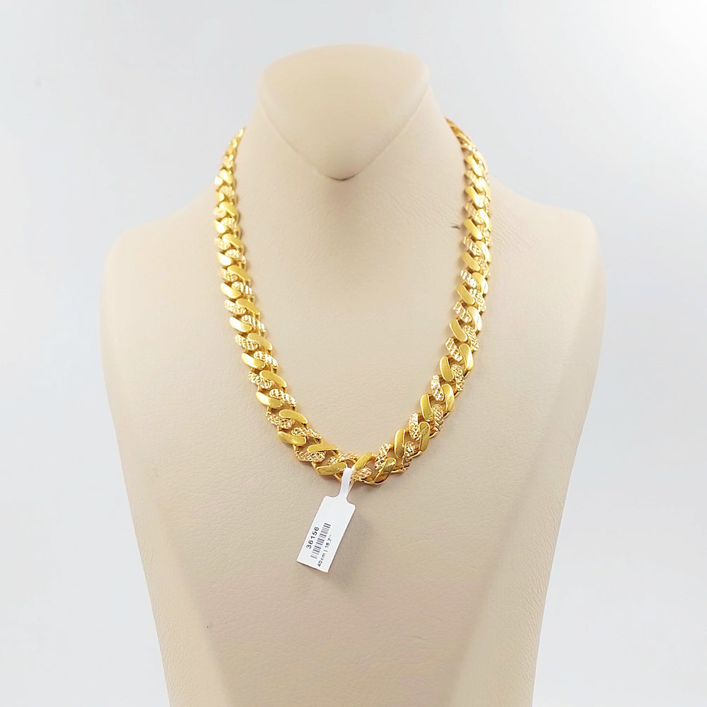 Deluxe Cuban Links Necklace Made of 21K Gold by Saeed Jewelry 