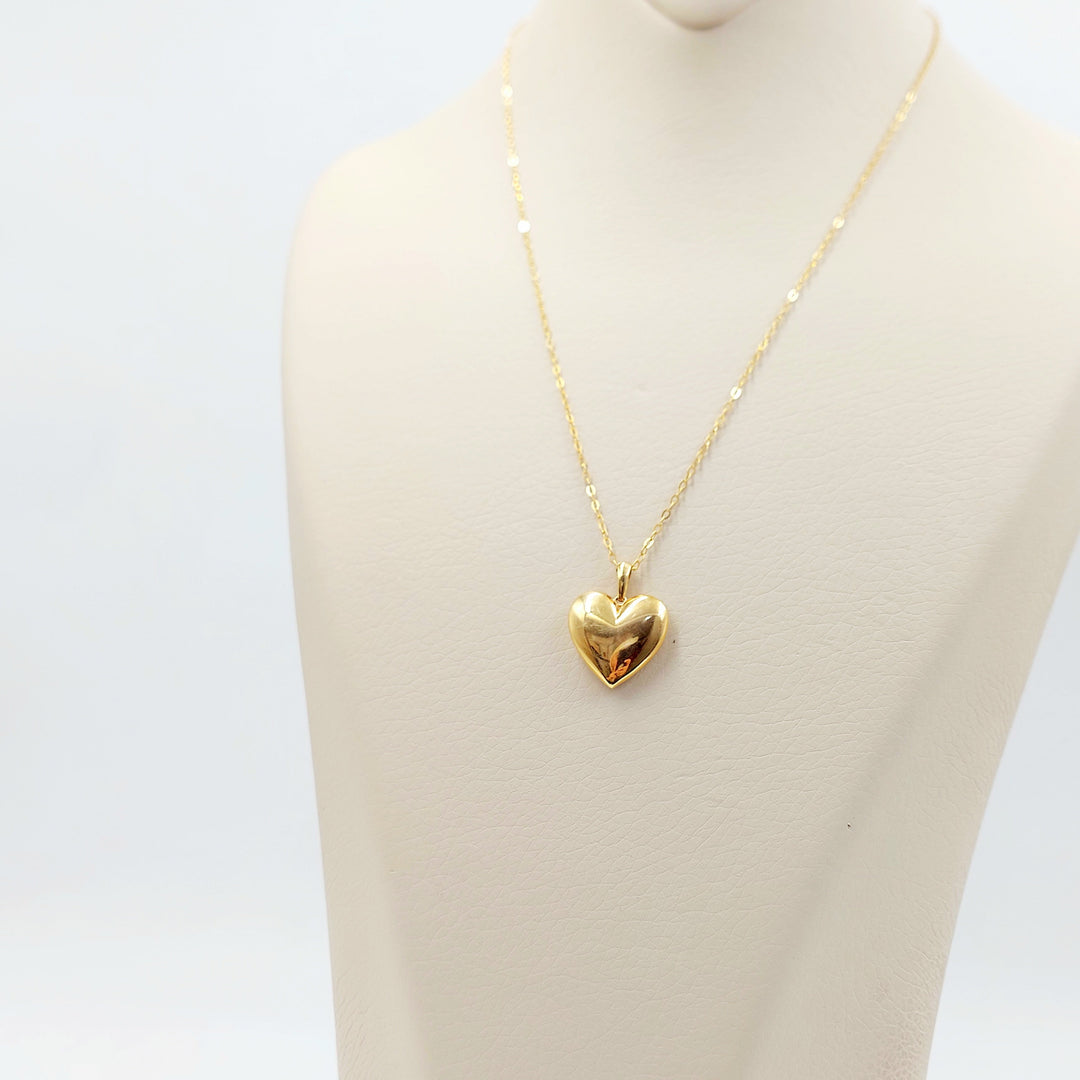 21K عقد قلب اكسترا-مجوهرات الشيخ سعيد-Saeed Jewelry 