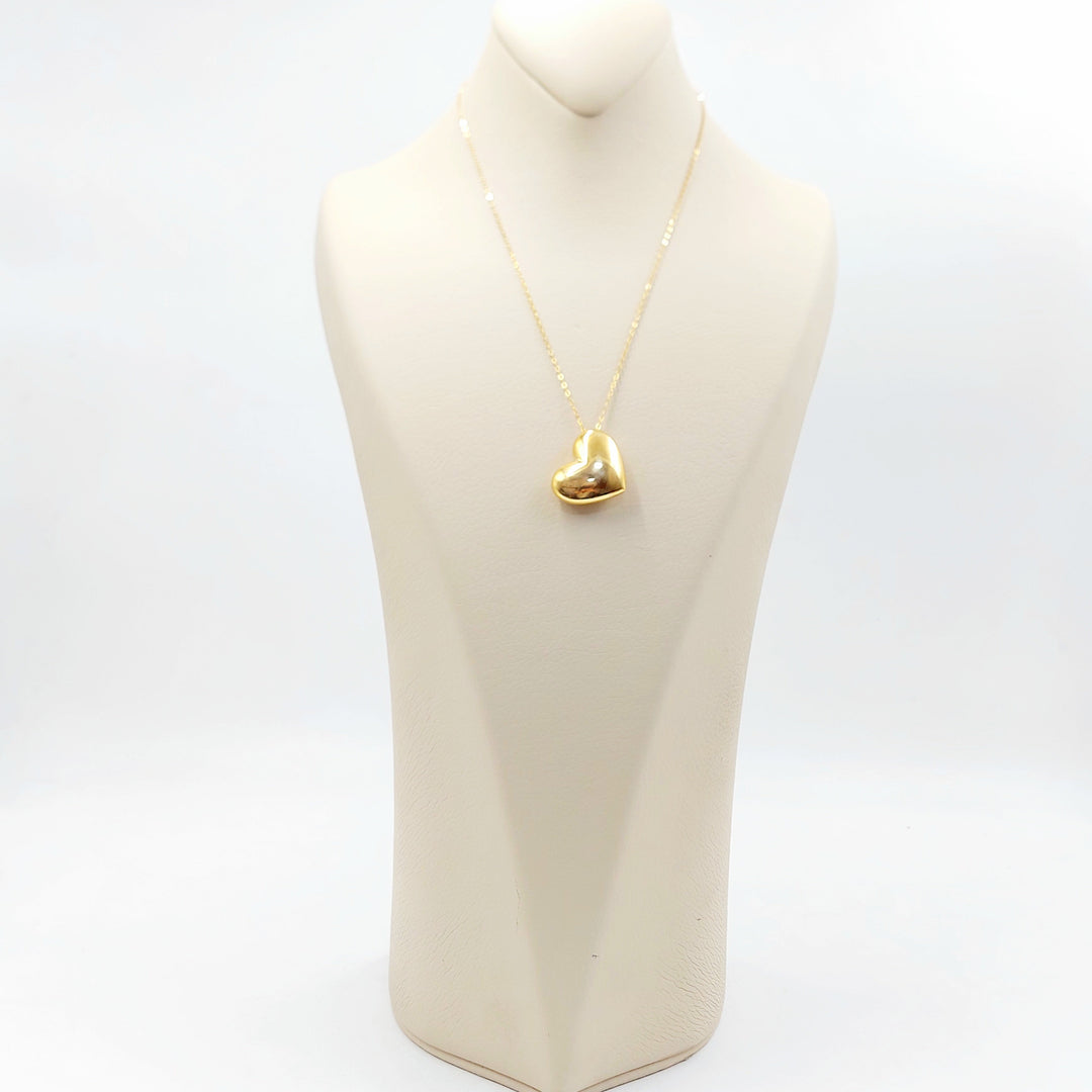 21K عقد قلب اكسترا-مجوهرات الشيخ سعيد-Saeed Jewelry 