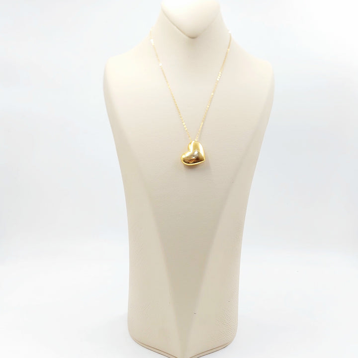 21K عقد قلب اكسترا-مجوهرات الشيخ سعيد-Saeed Jewelry 