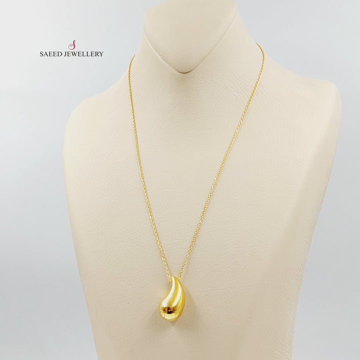 21K Gold Deluxe Almond Necklace by Saeed Jewelry - Image 2